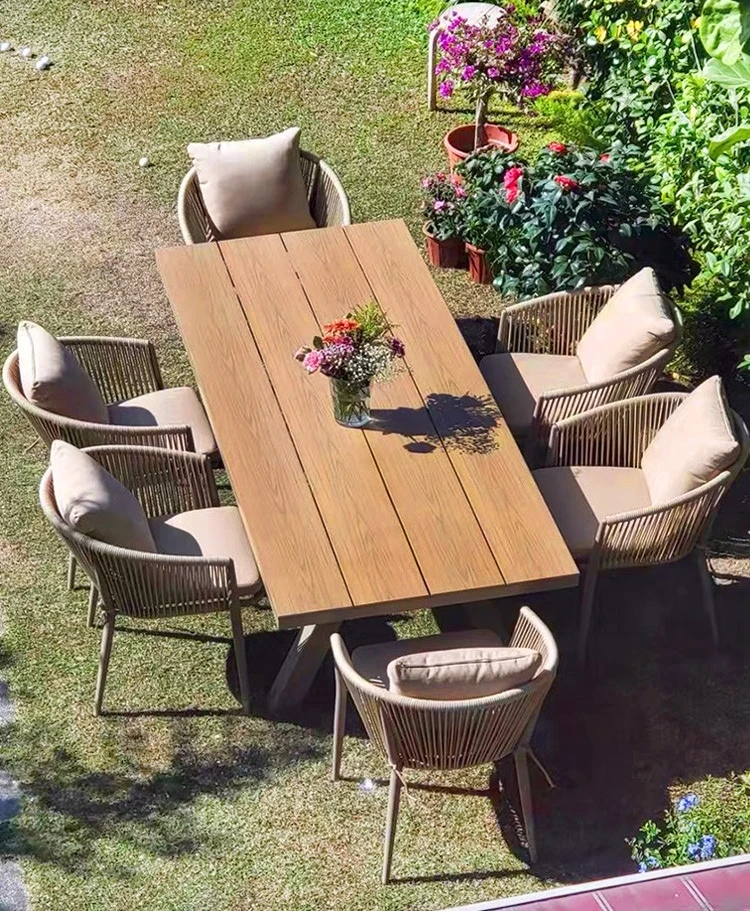 Outdoor waterproof casual rattan table and chair combination