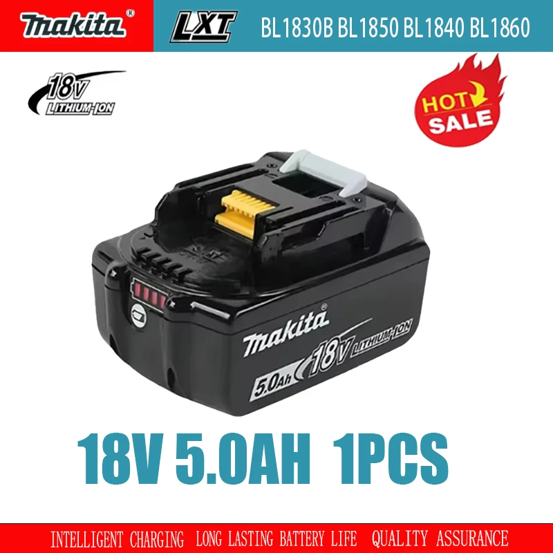 original Makita 18V 5.0/6.0Ah Rechargeable Battery ,For Makita BL1830 BL1830B BL1840 BL1840B BL1850 BL1850B Power Tools Battery