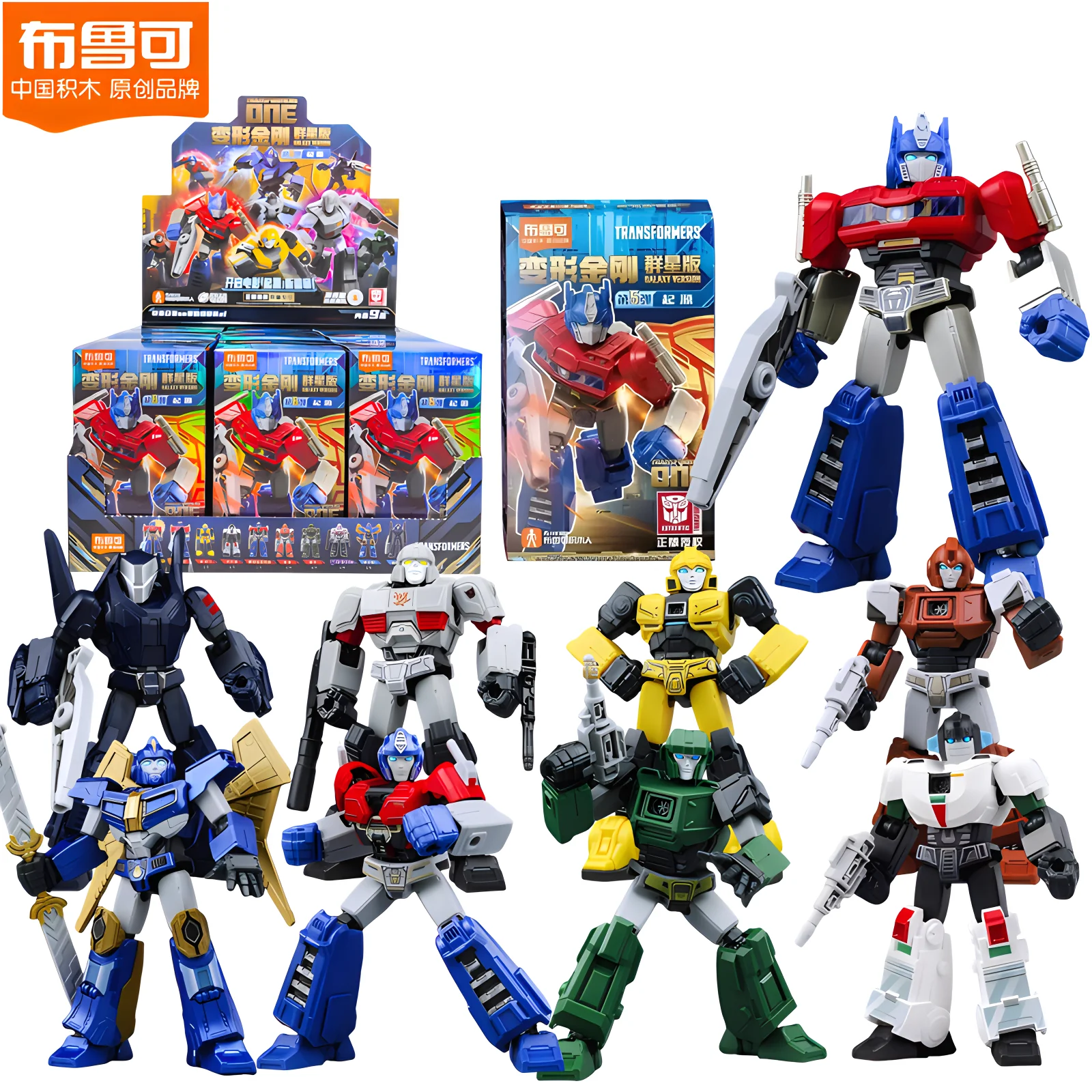 Original Blokees Transformation One Building Blocks Optimus Prime Megatron Bumblebee Shockwave Blind box Figure Collection Toys