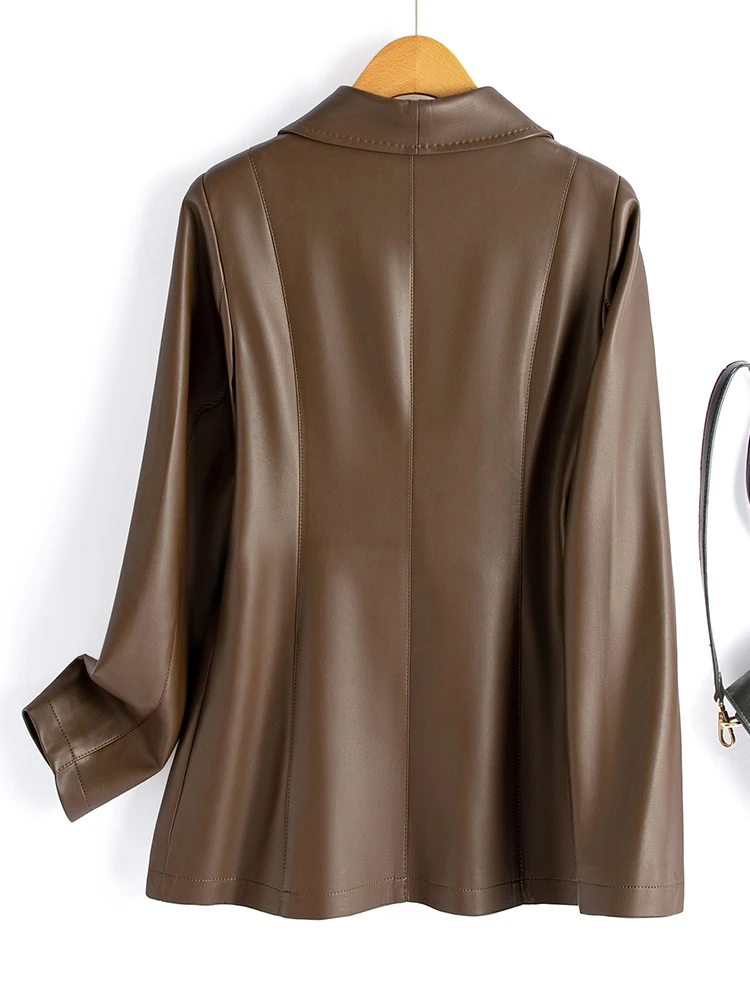   Ning 本革ジャケット レディース シープスキン スリムフィット 韓国版 レザーコート アウター 秋用