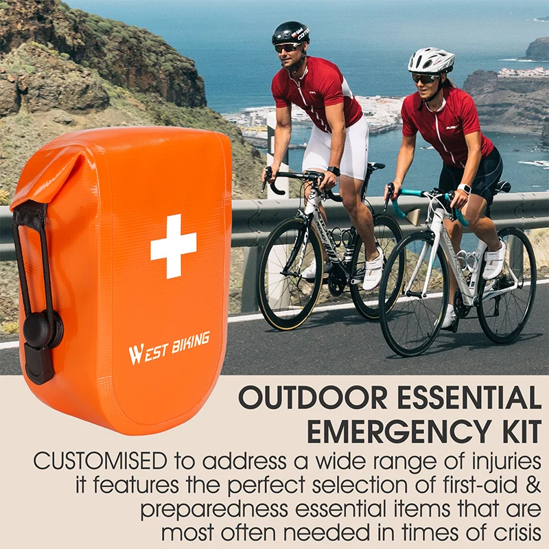 WEST BIKING Waterproof First Aid Kit Portable Medical Supplies Emergency Bag Outdoor Travel Sports Medicine Cycling Storage Bag