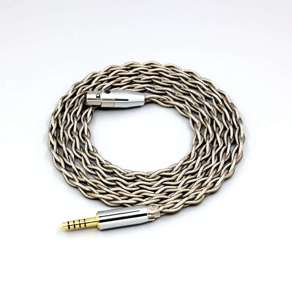 99% Pure Silver + Graphene Silver Plated 4 Pin Earphone Cable For Pioneer HDJ-X10 AKG K371BT Beyerdynamic DT177x GO LN008255