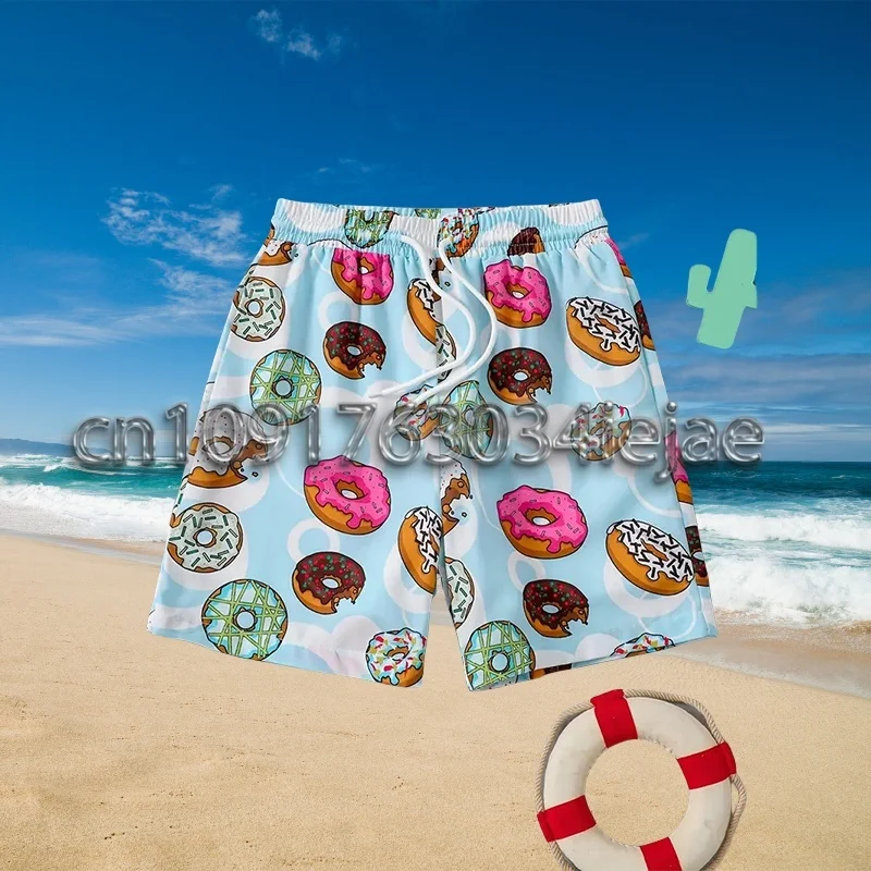 

Harajuku Casual Shorts Men Women Ice Cream Sports Gym Shorts Fitness 3D Print Quick Dry Holiday Board Shorts Summer Male Shorts