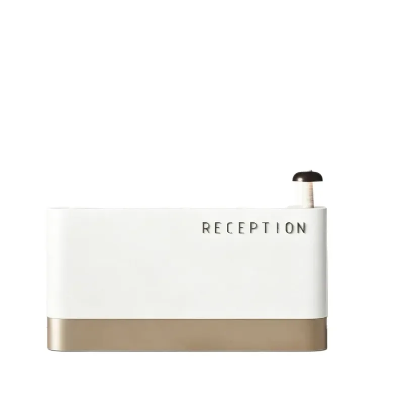Compact Light Luxury Reception Desk for Beauty Salon Hotel Bar Custom Small Front Counter Checkout Station Modern Design