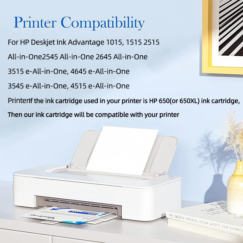 Cartucho de tinta remanufaturado HP, substituição Deskjet para Deskjet 1015 1515 2515 2545 2645 3515