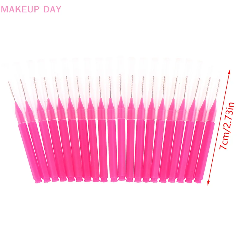 20Pcs Mini Eyebrow Brush Brow Perm Brush Disposable Brow Lifting Brushes Bendable Micro Eyelash Brush Applicators Makeup Tools