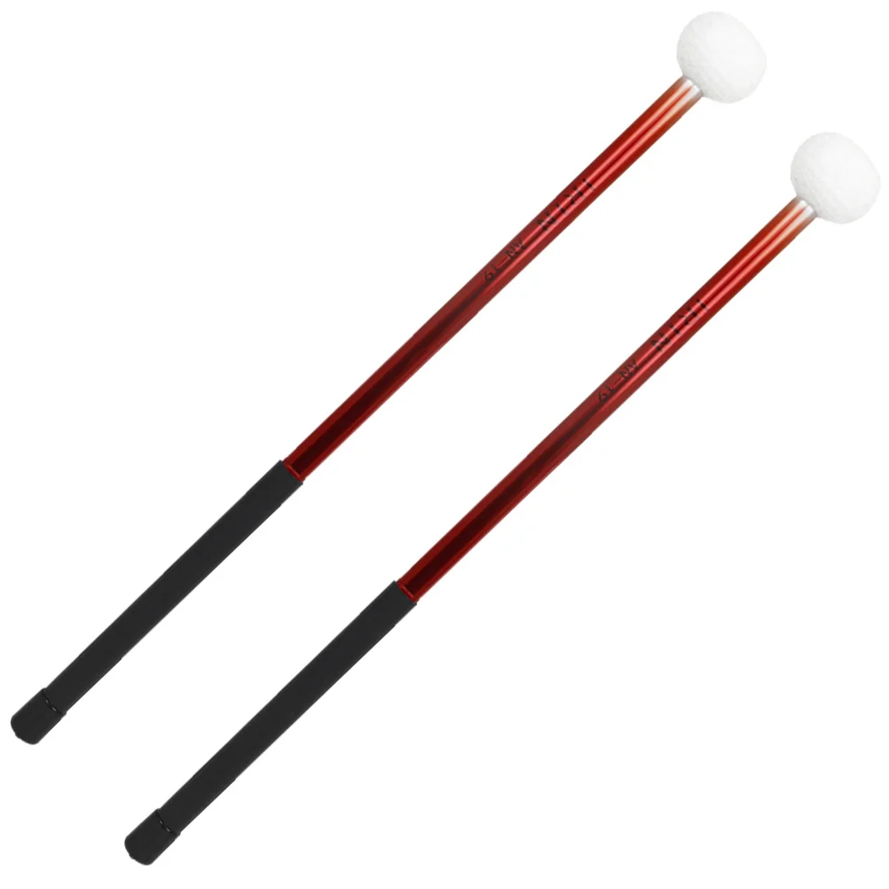 

2 Pcs Drum Mallets Accessories Felt Sticks Timpani Hammer Drummer Head Bass Percussion Instruments