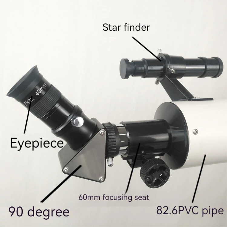 Imagem -04 - Acessórios Telescópio Astronômico Focusing Mount Interface 1.25 Polegada Matching Tubo de Pvc 82.6 mm 80 mm
