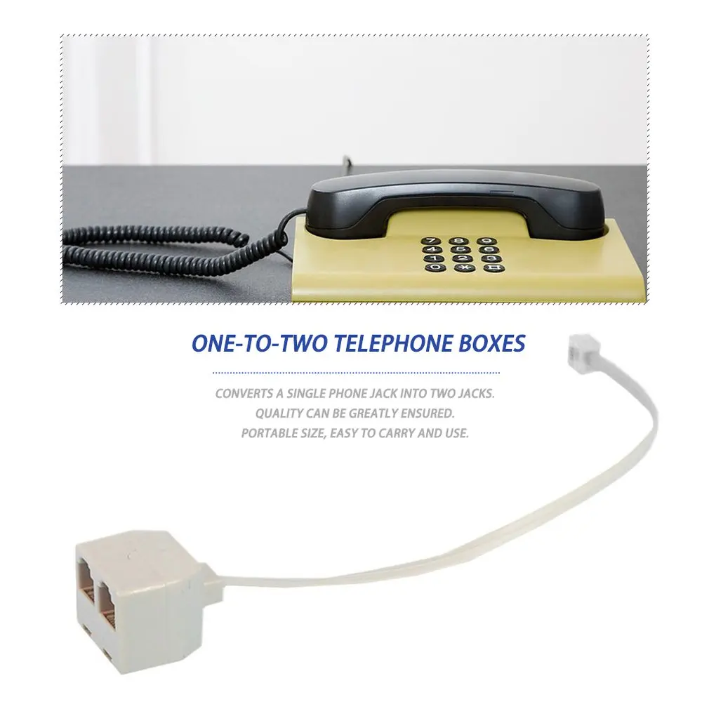 Hot 2 porte 6 p4c RJ11 Dual femmina a maschio cavo telefonico Splitter adattatore 2 vie telefono Splitter linea telefonica