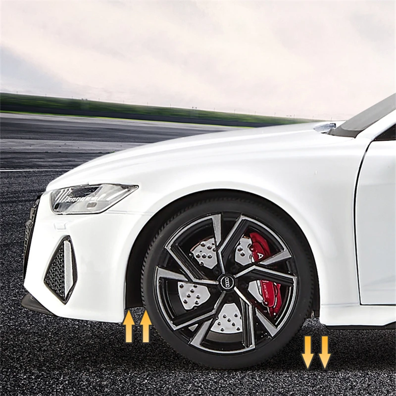 1/18 Audi RS6 Avant Station Wagon Alloy Car Model Diecasts Metal Sports Car Vehicles Model Sound Light Simulation Kids Toys Gift