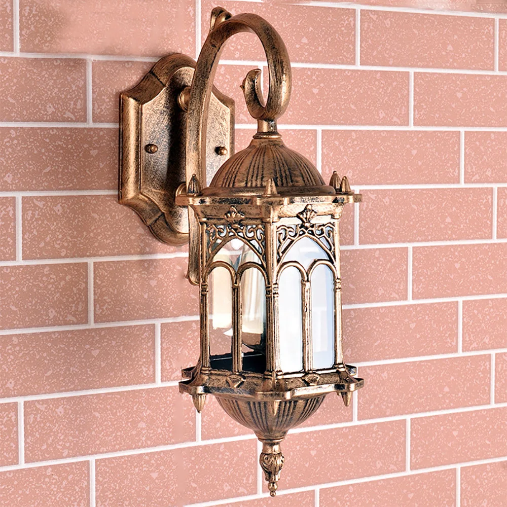 

Retro Outdoor Waterproof E27 Wall Lamp Garden Gateway Sconce Courtyard Corridor Villa Residential Balcony Lights