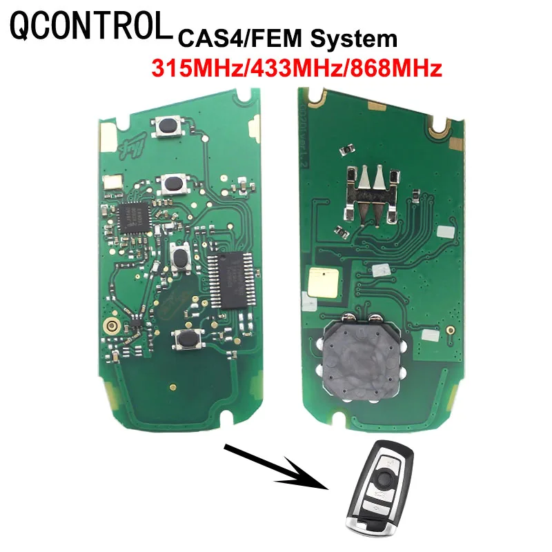 

QCONTROL Circuit Board Vehicle Control Car Remote Smart Key for BMW 1 3 5 7 Series CAS4 System Autos Vehichle Alarm Keyless