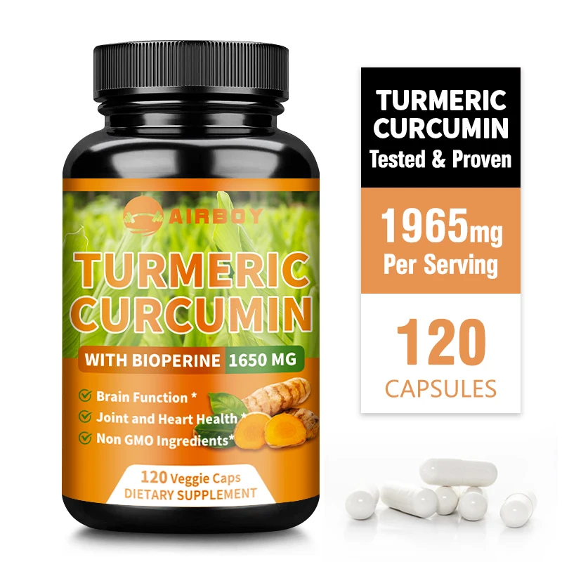 

Turmeric Curcumin with Bioperine - 95% Curcumin, Enhances Immune Function, Maintains Joint Health, and Improves Mobility