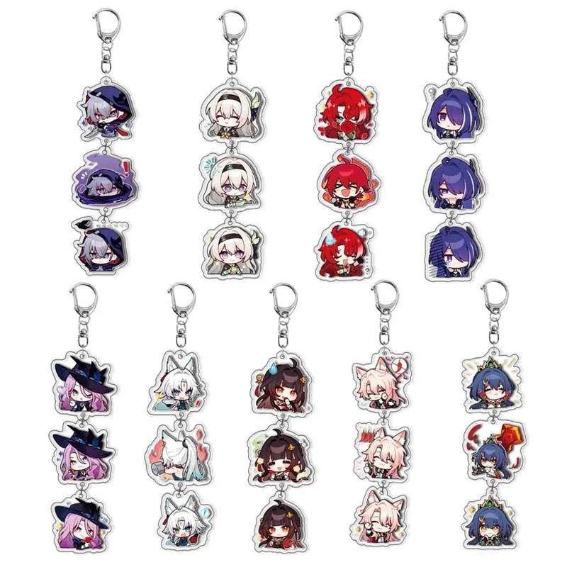 Game Honkai: Star Rail Acrylic Keychain Firefly Moze Cartoon Character Bag Decoration Pendant Male and Female Collection Gift