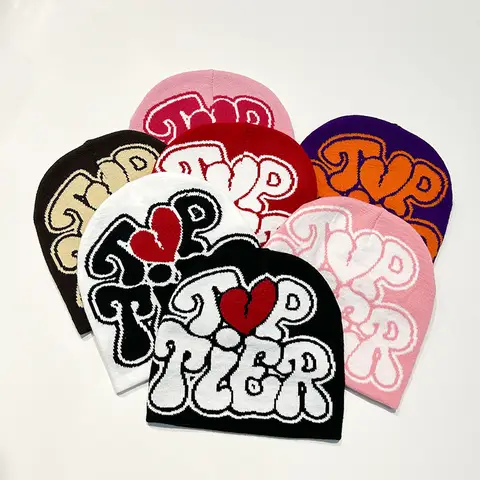 남녀공용 블랙 레터 비니, 힙합 패션, 남성 비니 니트 모자, Skullies Gorros 보닛 모자, 고품질, 신제품 Best5