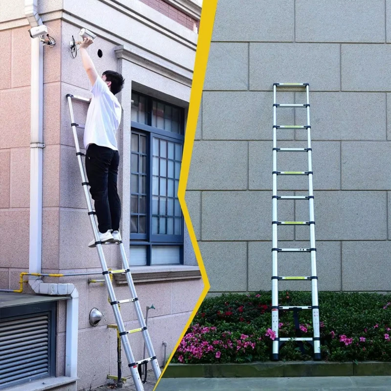 10,5ft (ongeveer 3,2 m) Intrekbare ladder Multifunctionele opvouwbare ladder Intrekbare ladder Geschikt voor dagelijks zolderhuis 330 pond