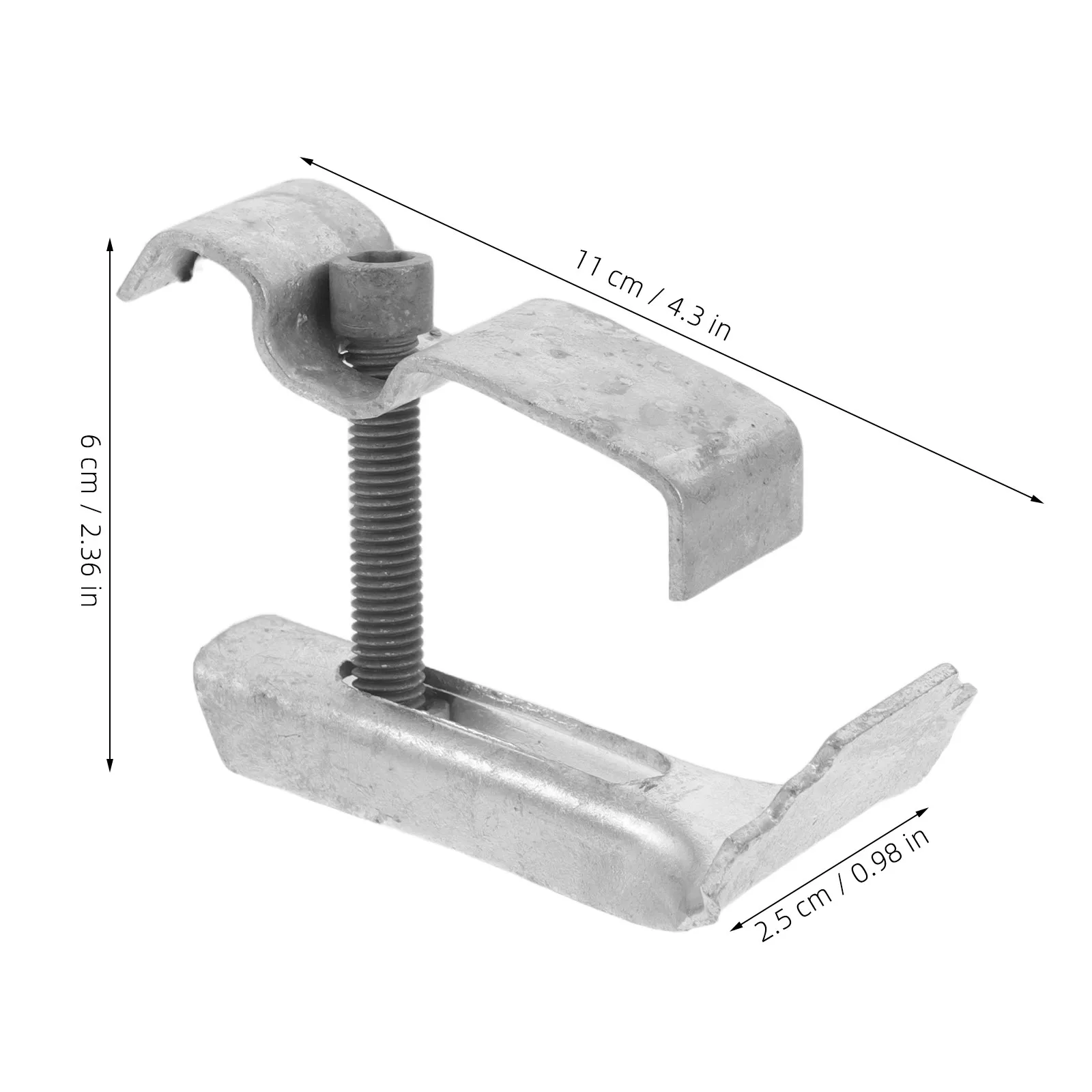8Pcs Metal Bar Grating Clips Saddle Clips for Stair Tread Mezzanine Industrial Platform Drainage System Floor Fasteners