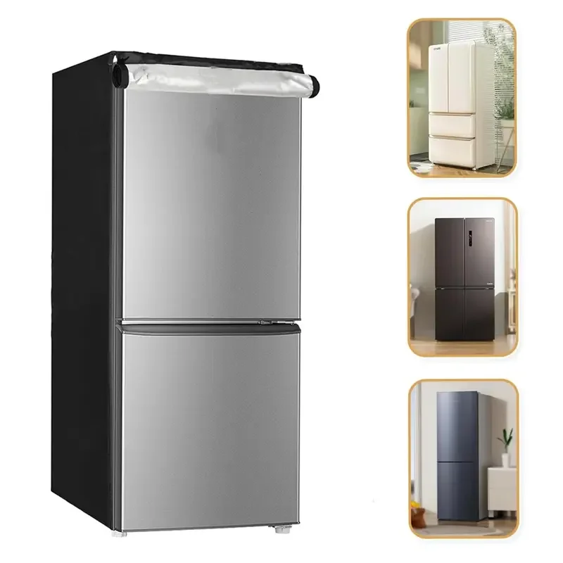 Outdoor Refrigerator Cover,   Features a Front-opening Design with a Zippered Front Panel That Can Be Rolled up for Easy Access