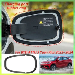 for BYD Atto 3 EV Yuan Plus 2023 2022 2024 Charging Port Sealing Ring Waterproof Dustproof Rubber Car Protective Accessories