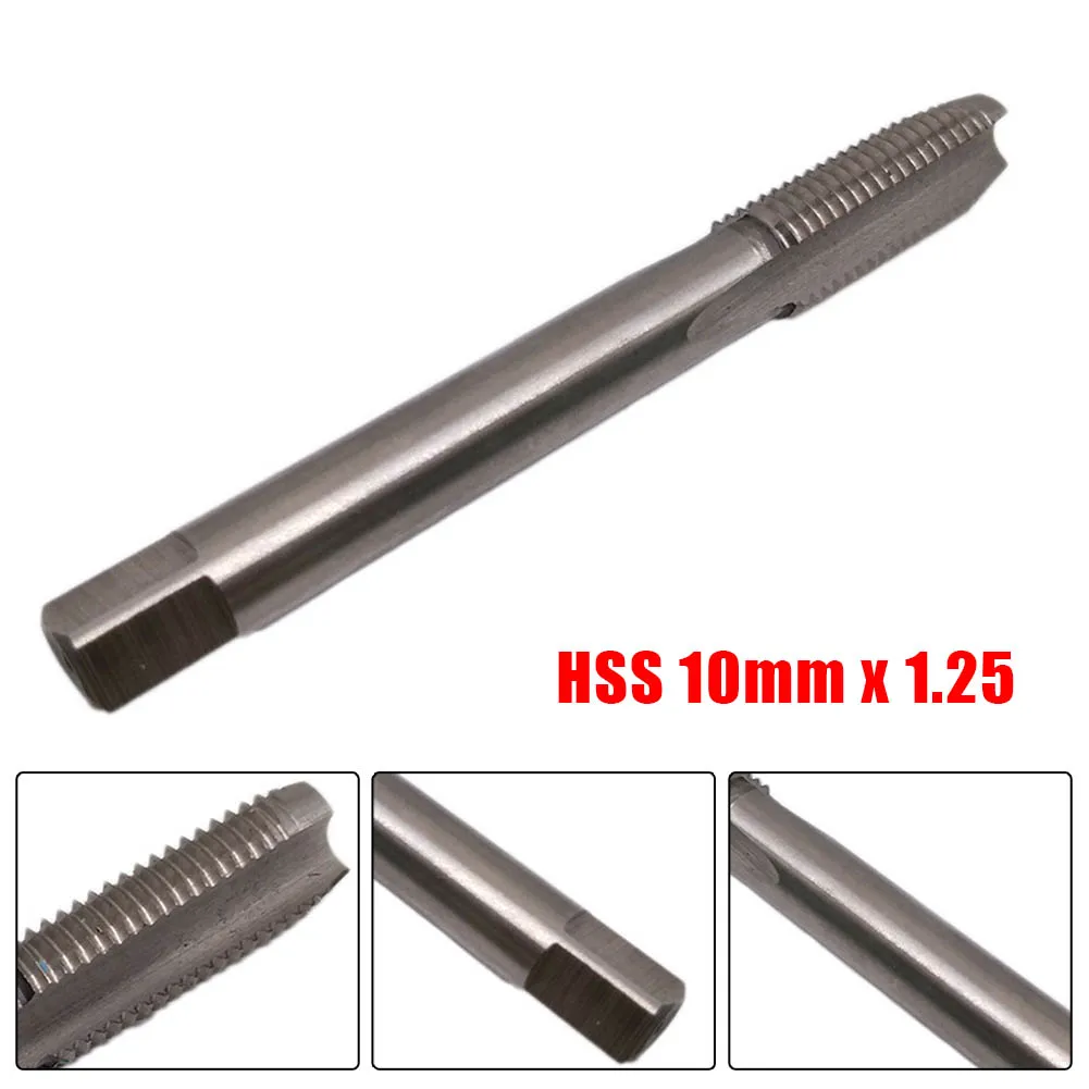 Metrischer Maschinengewindebohrer für die linke Hand, M10 x 1,25 mm, mit HSS, 10 mm Durchmesser, für Metallgewindeschneiden und industrielle Maschineneinsatzbereiche – Detail 3