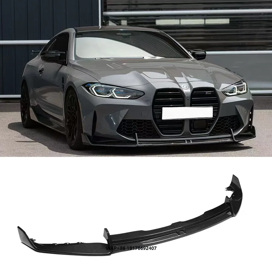 

ForBMW M3 M4 G80 G82 2021-2025 Carbon Fiber AD Style Front Bumper Lip Splitter Spoiler Car Parts Body Kit