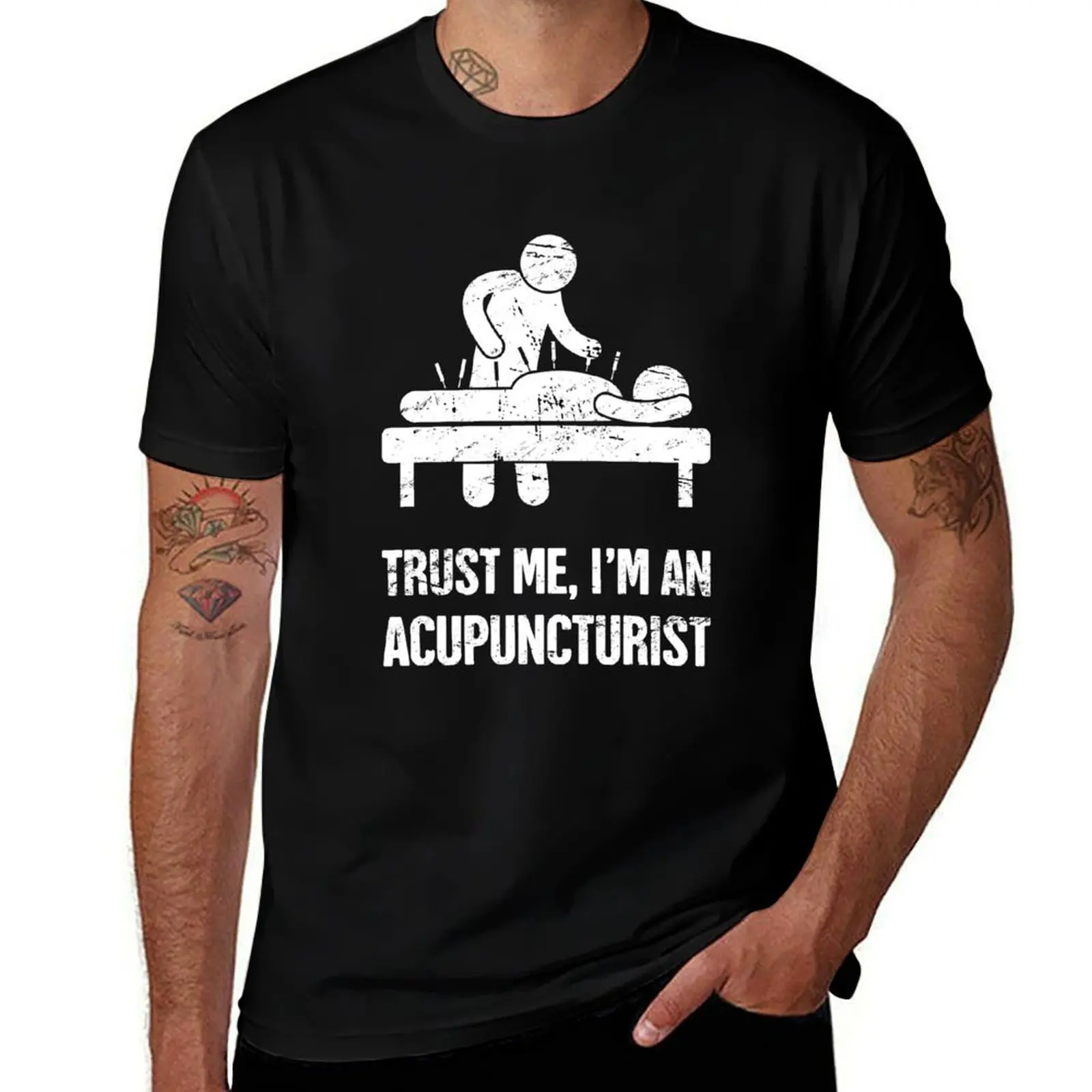 Funny Acupunctutist Acupuncture Design T-Shirt t shirts for man graphic tees T-Shirt
