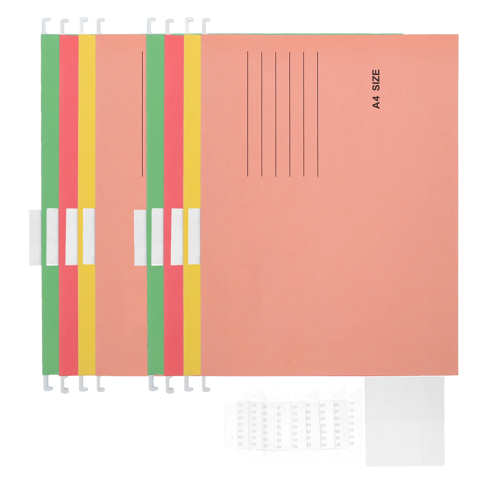 

8 шт., подвесная папка для файлов, регулируемый держатель для бумажных документов, яркая цветная классификационная этикетка для офисного домашнего хранения