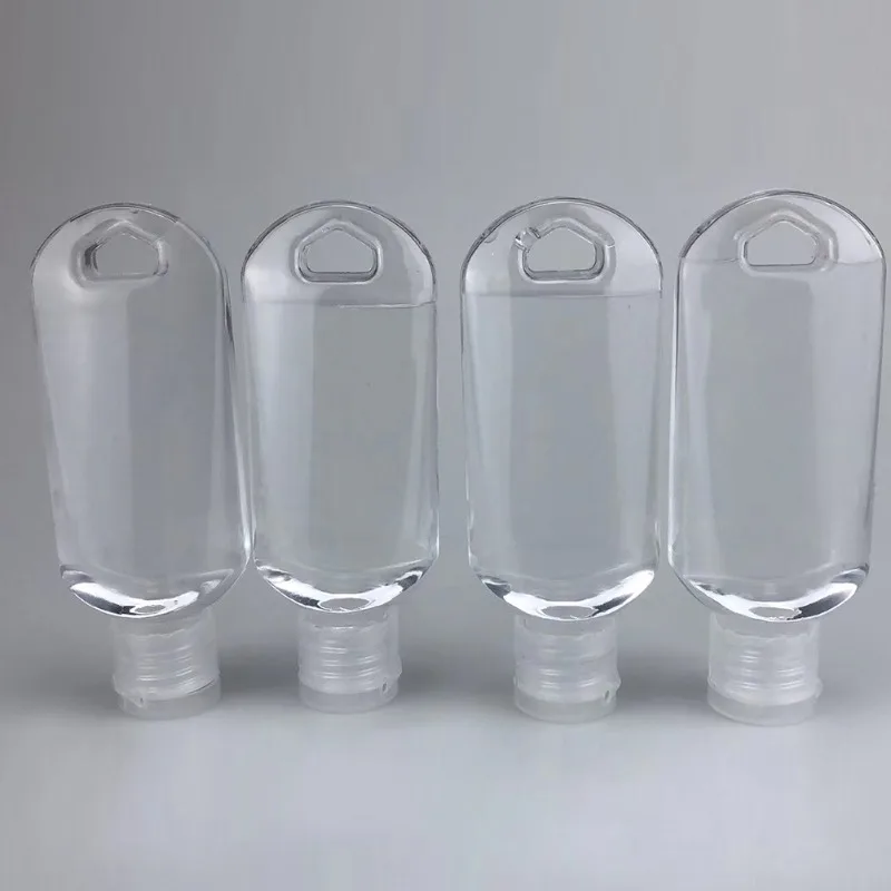 30/50 ml Reise-Kunststoff-Schlüsselanhänger-Flaschen, auslaufsicherer Quetschbehälter mit Klappdeckel für Kosmetika, nachfüllbare tragbare Flasche – Detail 10