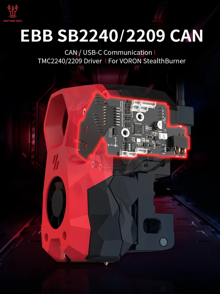 Płytka BIGTREETECH EBB SB2209 CAN/USB do Klipper Voron StealthBurner KNOMI Octopus Pro Raspberry Pi Canbus HeadTool PT1000 — zdjęcie produktu 7