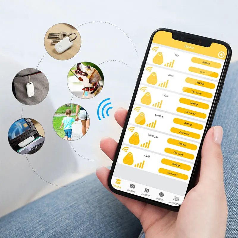 Мини GPS-трекер для детей, собак, домашних животных, поиск ключей, Bluetooth, сигнализация против потери, смарт-метка, беспроводная Детская сумка, кошелек, локатор