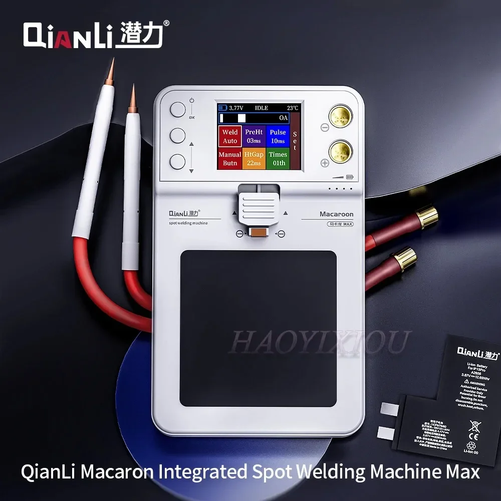 QIANLI-máquina de soldadura por puntos integrada Macaron, máx. con pluma de soldadura de liberación rápida, soldador por puntos de doble pulso con quemadura automática
