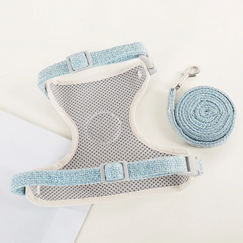 Dog Leash Cute Vest for Small Pets Kittens Undershirt Type Breathable Adjustable Chest Harness Outdoor Walking Pet Supplies