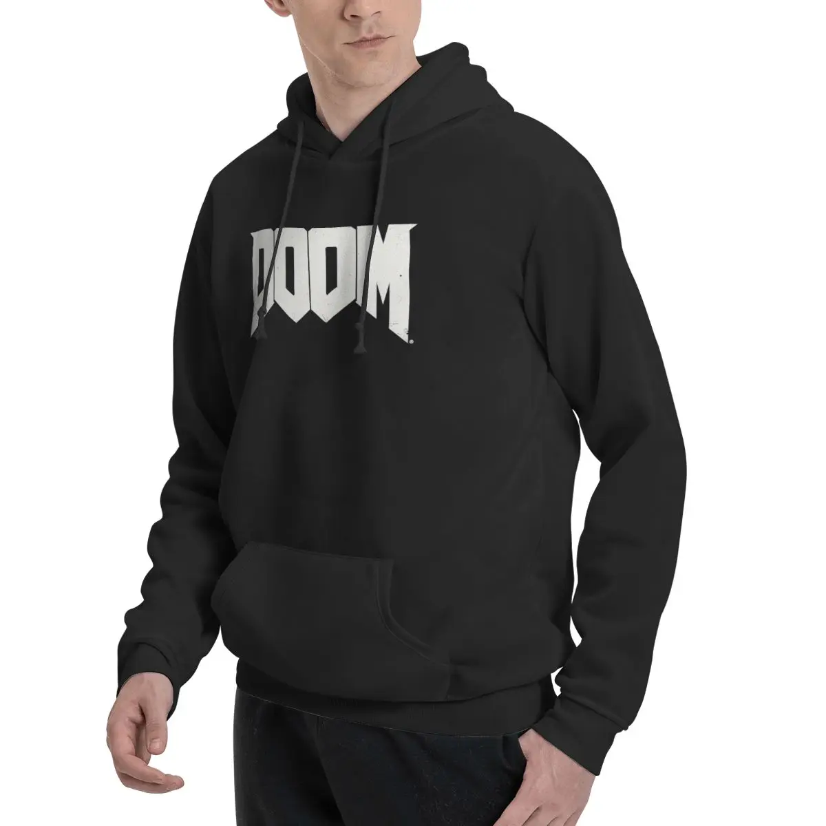 Bluza z kapturem Game Doom dla mężczyzn i kobiet Bluzy z długim rękawem Bluza z kapturem ze sznurkiem i kieszenią Kanga