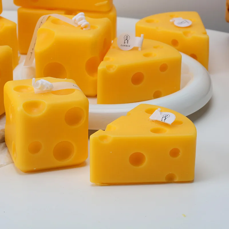 Cheese Aromatherapy Candle Handheld Gift Fragrance Candle Creative Festival Gift Decoration Style Atmosphere Ornament