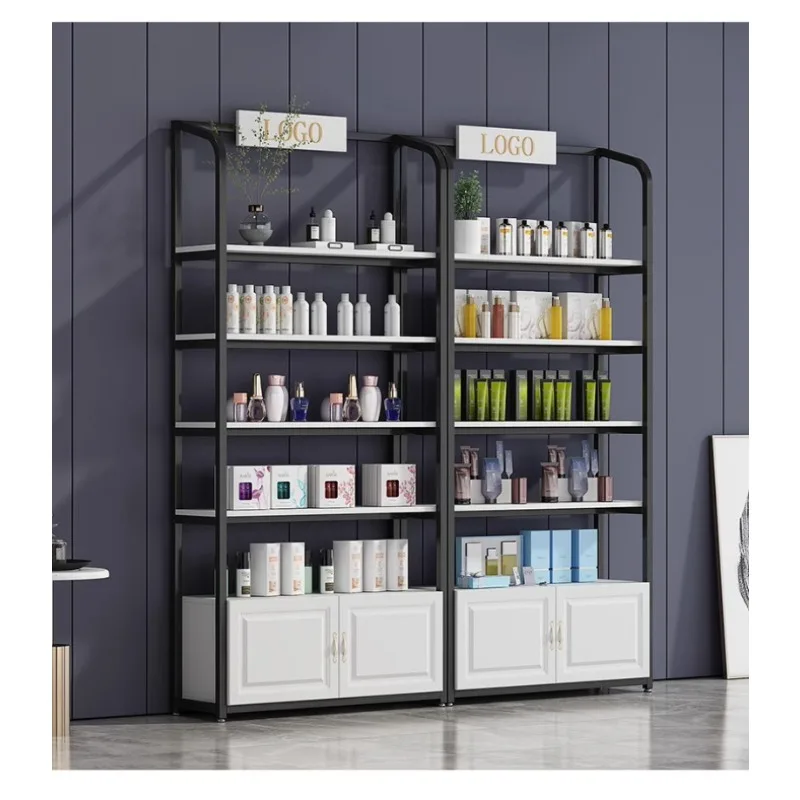 Cosmetic display cabinet, beauty salon product multi-layer storage rack, live broadcast room shelf display rack