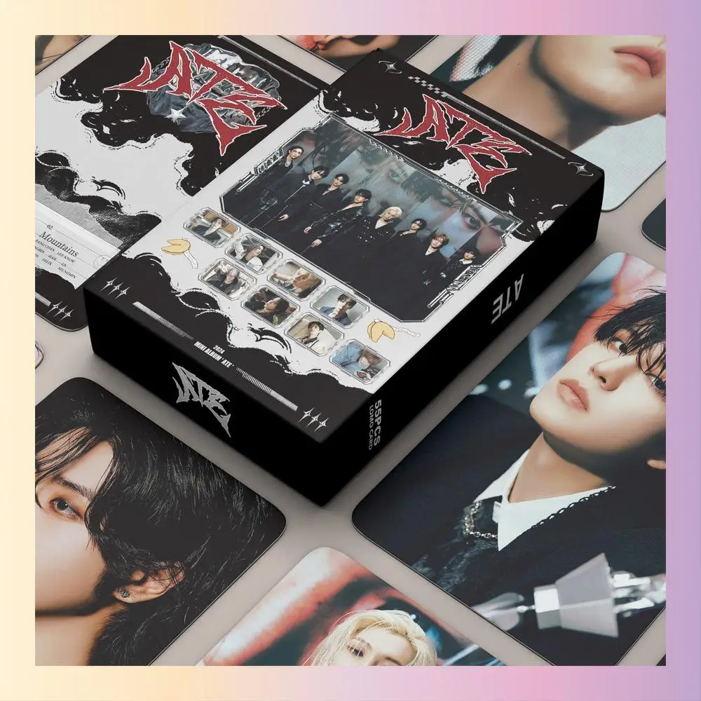 xiuran sk ate album lomo card k pop photocards serie cartoes postais 55 pcs 01