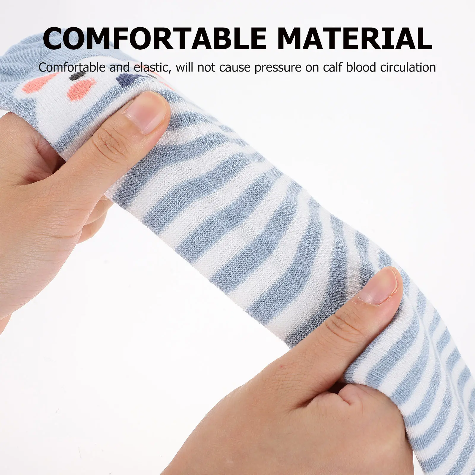 2Pairs Kids Thickened Winter Socks Cotton Polyester Cartoon Patterns Breathable Indoor Floor Socks Anti Slip Children Medium