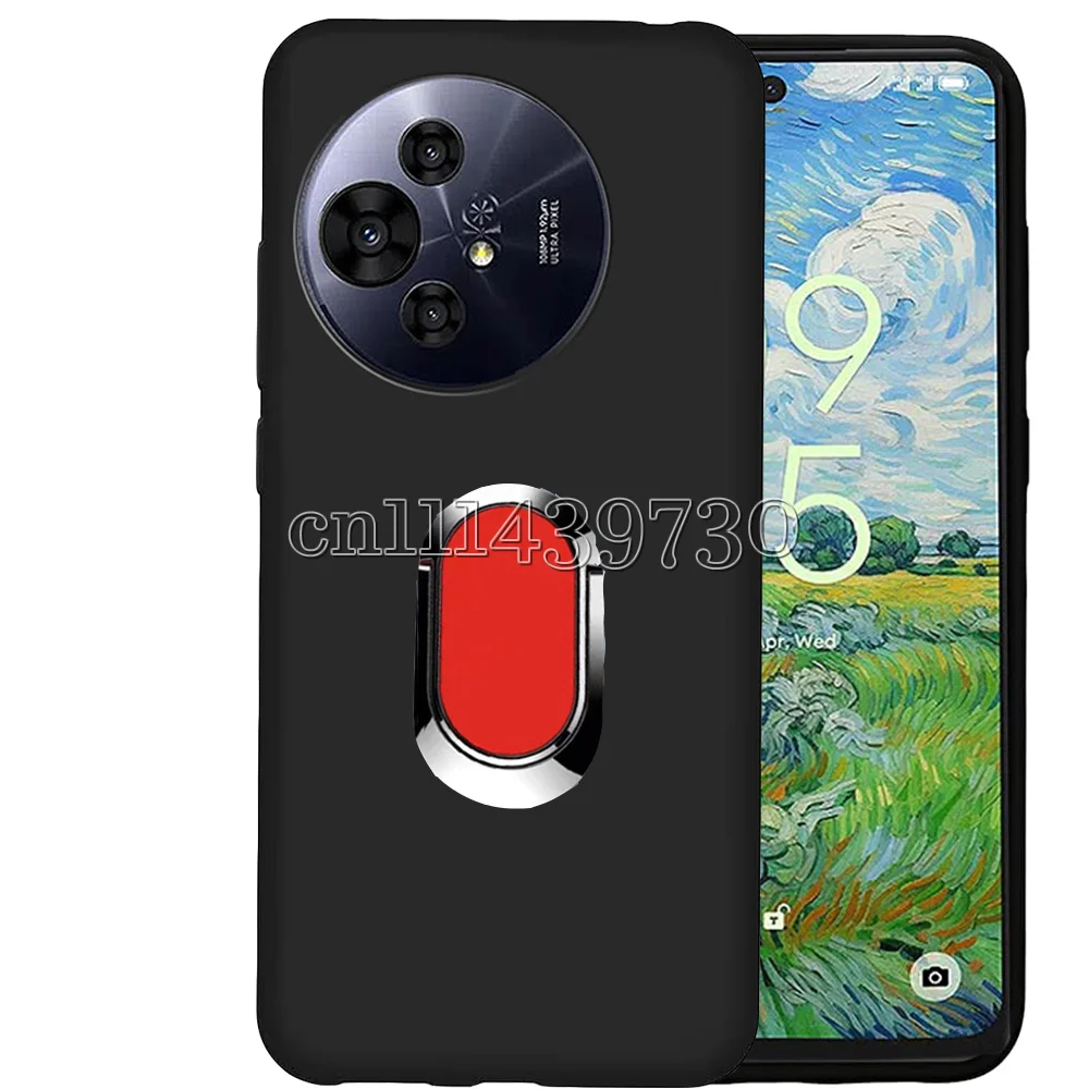 Case for TCL 50 Pro Nxtpaper 5G Black Matte Soft TPU Camera Protection Bracket Case Cover for TCL 50 Nxtpaper 5G