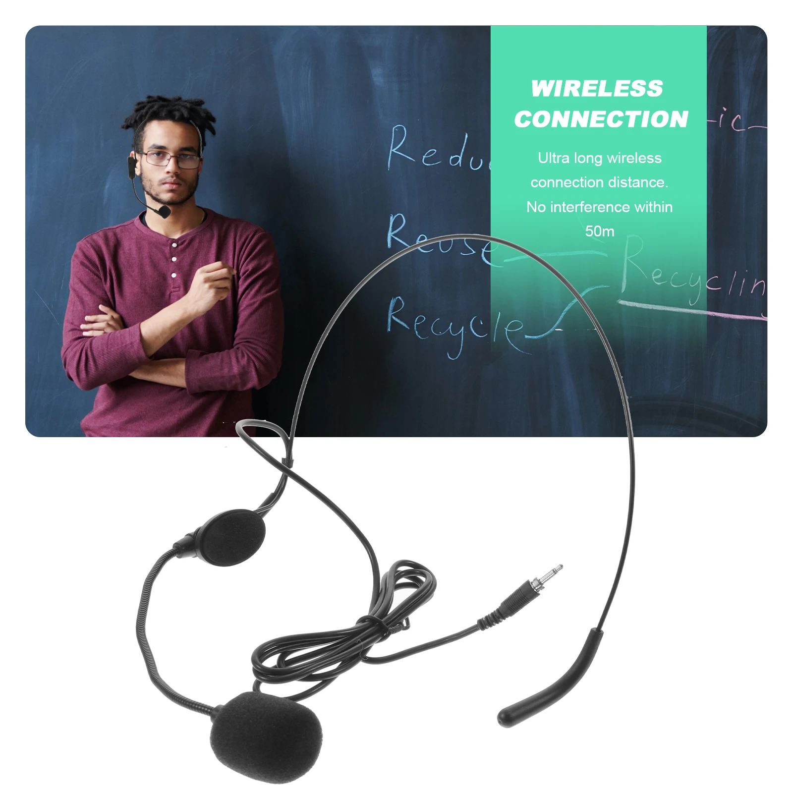 

Headset Microphone for Computer Wired Singer 3.5mm Stage Earphones Flexible Mic Adjustable Angle Lectures Live Performance