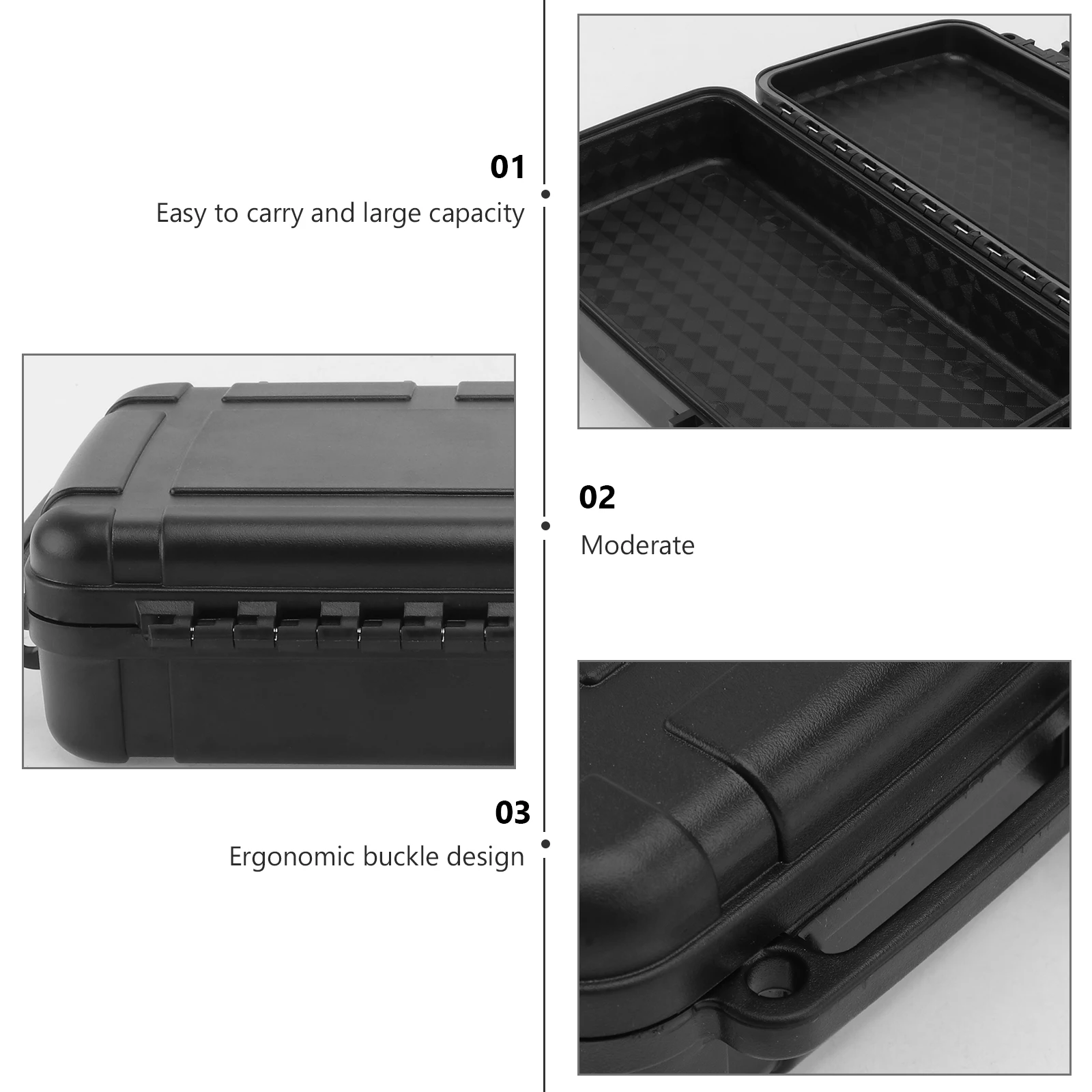 

Cigar Box Tool Storage Organizer Waterproof Toolbox Household Case Empty Mini Container Plastic High Density Sealing Strip