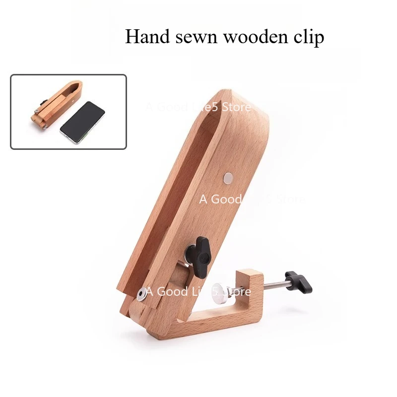 Apply To Desktop Wooden Clip Hand Sewn Handmade Leather Goods DIY Tools Stitching Fixed Seam Bag Beech  Frame