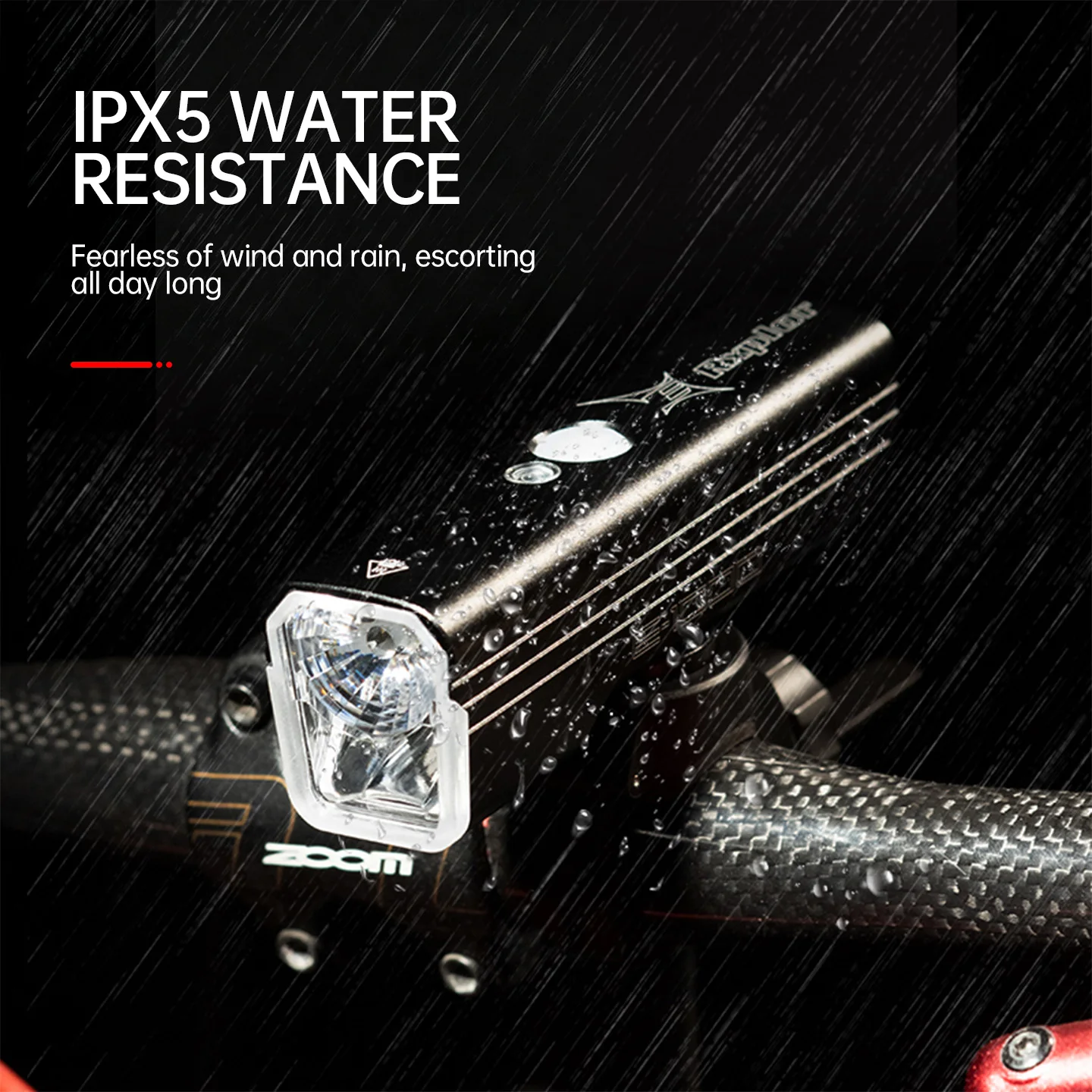 TESNO 1000LM Bike Headlight with Large 5000mAh Capacity IPX5 Waterproof Aluminum Lamp Type-C Charging for Cycling Safety