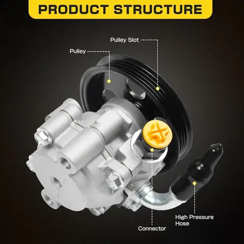 DPGKITS 1 st. aluminium servostyrningspump med remskiva för 2008-2012 Honda Accord EX Coupe Sedan LX Sedan biltillbehör 10 best sales servostyrning - №4