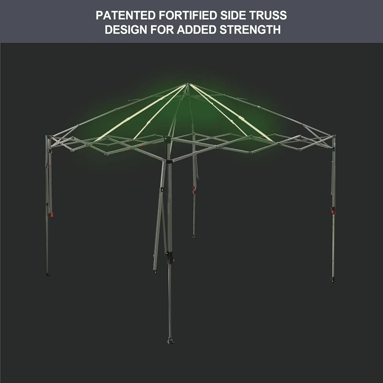 US 10x10 Pop up Canopy Tent Patended Centerlock Instant Commercial Canopy with 150D Silver Coated Fabric