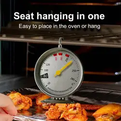 New Stainless Steel Oven Thermometer Hang Stand Large Dial Baking BBQ Cooking Meat Food Temperature Measurement Kitchen Tools