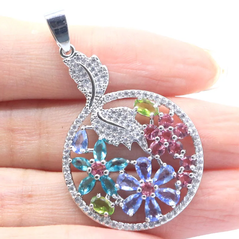 

55x22 мм SheCrown специальный 11,6 г большая богиня Белый лицо создано гранат подарок для женщин серебряный кулон