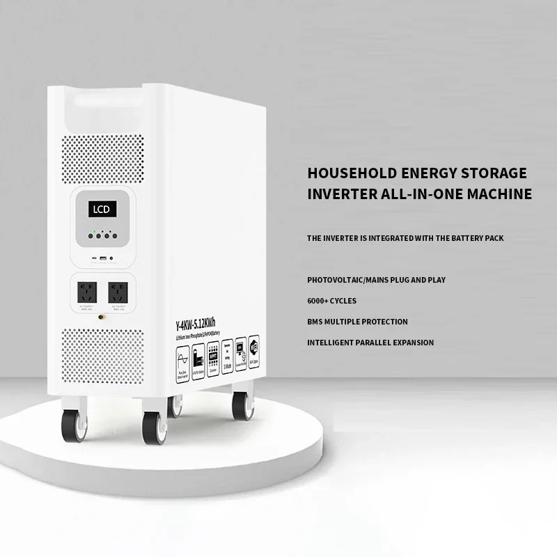 LiFePO4 Stackable Hybrid Grid Battery with Built-In Inverter 2.56KWH-28kWh All-in-One Solar Power System