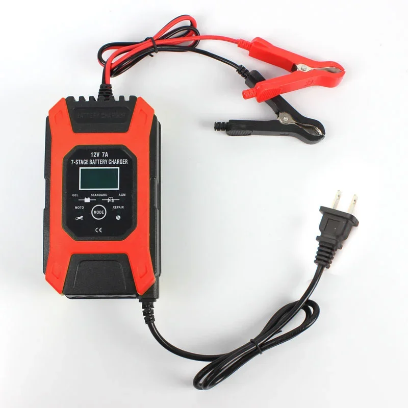 Car Motorcyle Battery Charger 6V/12V 2A Multiple Protection Intelligent Pulse Repair 3-Stage Automatic Charging Battery-Charger