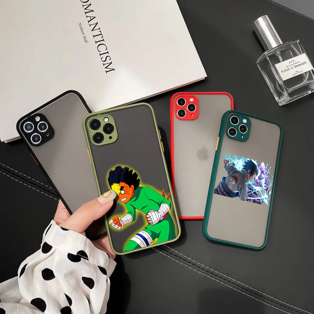 Phone Case For iphone 16 15 14 Pro Max 7 8 Plus 11 12 13 Mini XR XSMax 16Pro Anime N-Narutos Kakashis Matte Translucent Cover