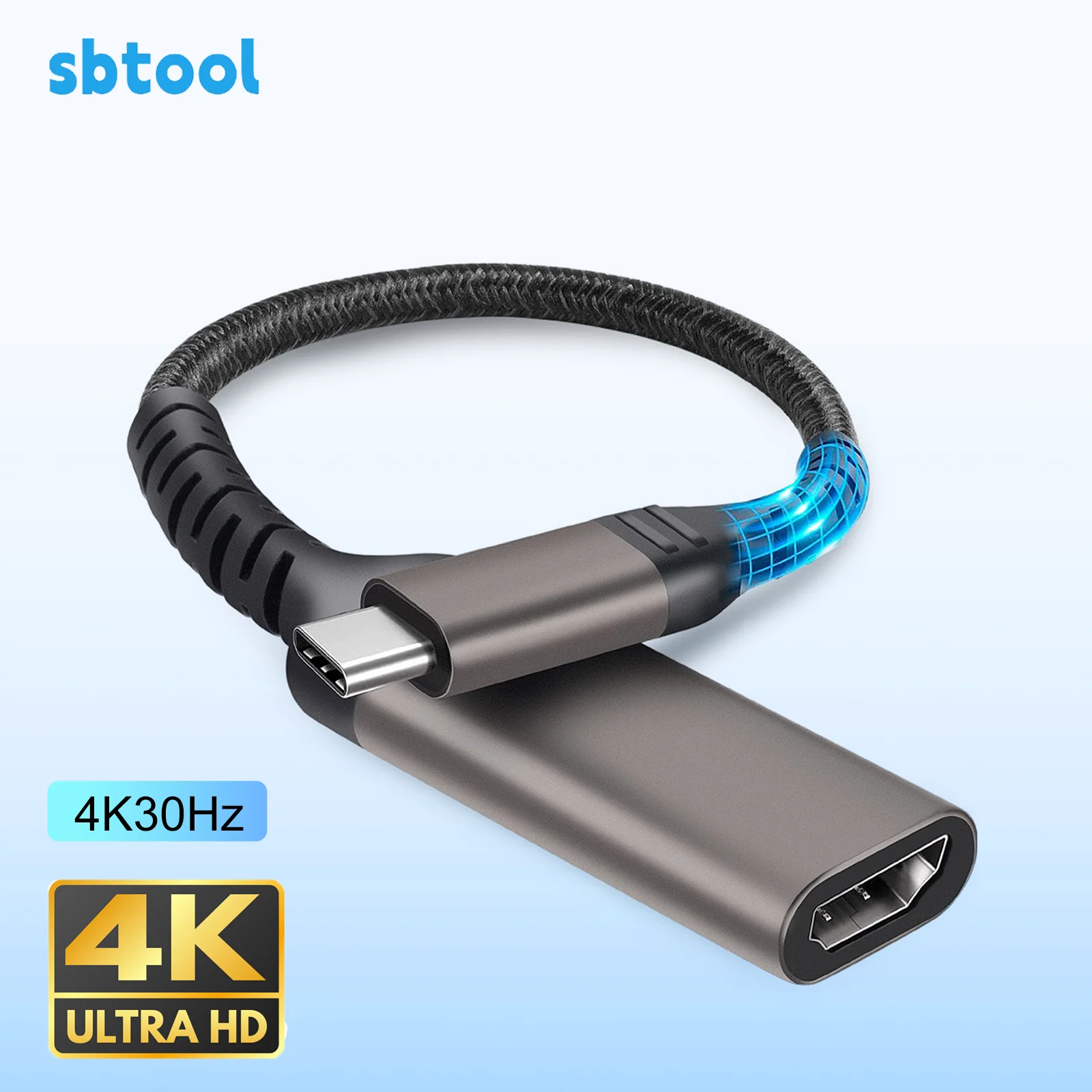 

OEM C to HDMI Nylon Braided 4K 30Hz USB 3.1 Type C Male to HDMI Female Cable for HDTV for mac TV Projection